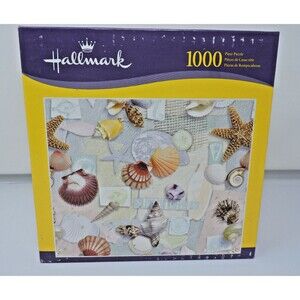 Sea Treasures Shells Ocean 1000 Piece Jigsaw Puzzle Hallmark Hasbro 2004 20x24in